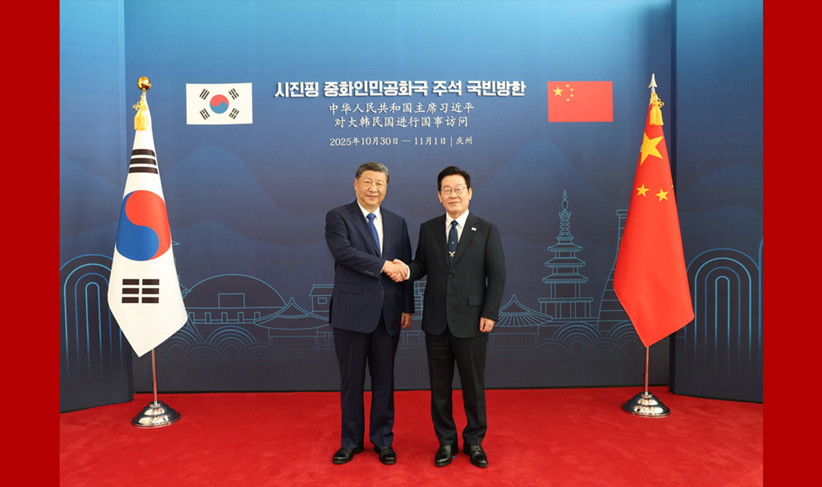 习近平同韩国总统李在明会谈