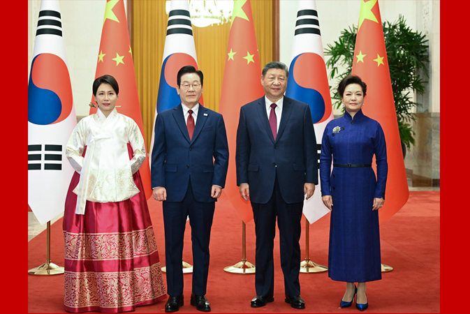 习近平同韩国总统李在明举行会谈